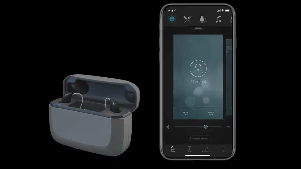 Jabra Enhance Pro 30 with Premium Charger and app.