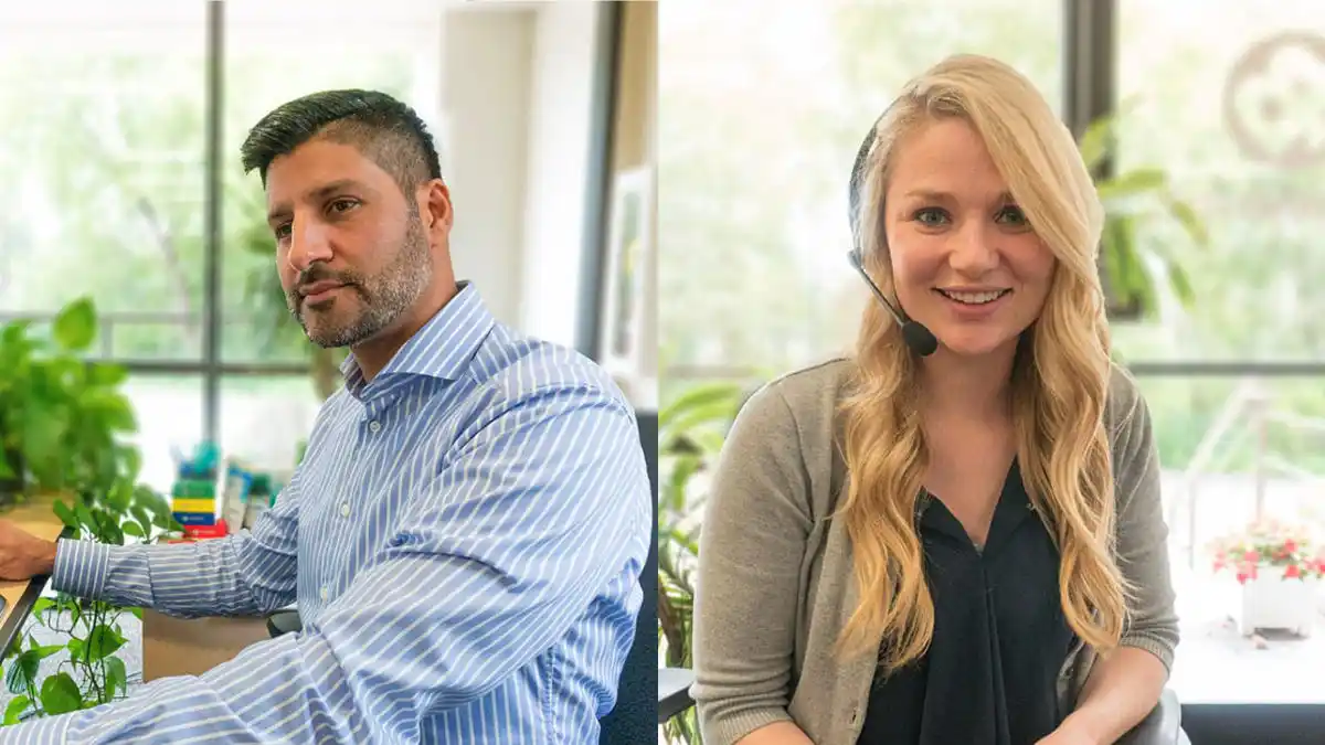 Aleem Sunderji and Bridget Fritzke.