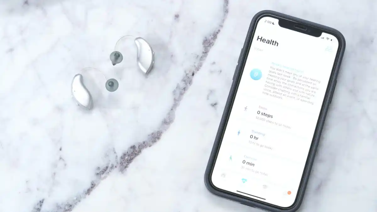 Die Health-Funktion in der My Starkey App.