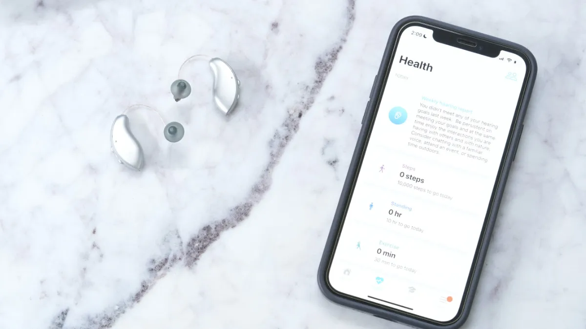 The Health feature in the My Starkey App.