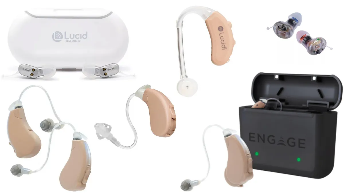 Lucid models include OTC and prescription hearing aids in styles that range from behind-the-ear (BTE) and receiver-in-canal (RIC) to tiny in-ear hearing aids. Their prescription hearing aids are exclusive to Sam's Club.