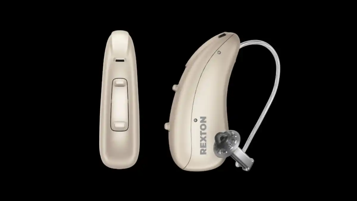 Rexton Reach R Li T receiver-in-canal (RIC) hearing aid.