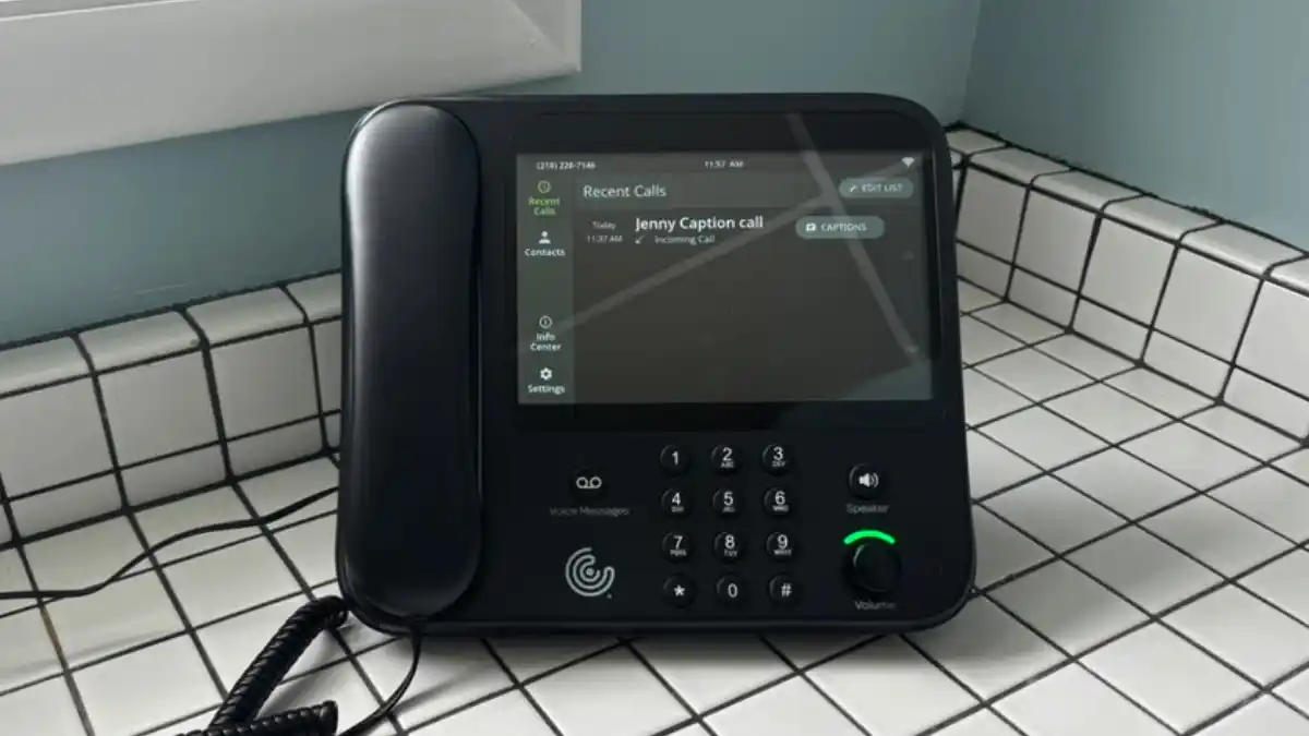 The CaptionCall 88T captioned phone handset.