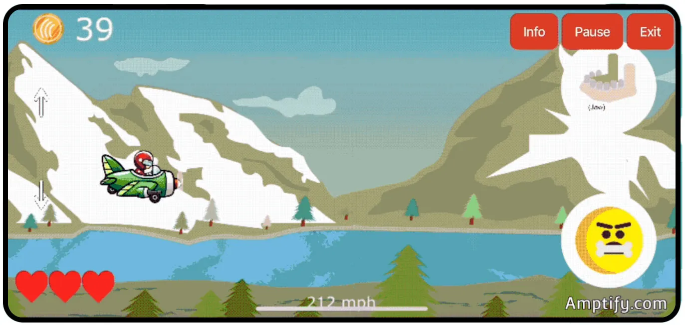 One of the game scenarios in the Amptify AR mobile program platform.