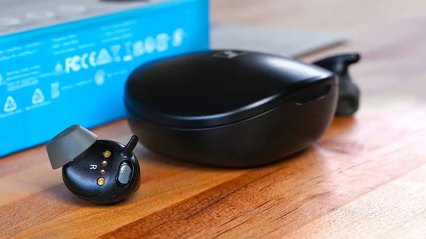 Sennheiser's new Conversation Clear Plus true wireless stereo earbuds.