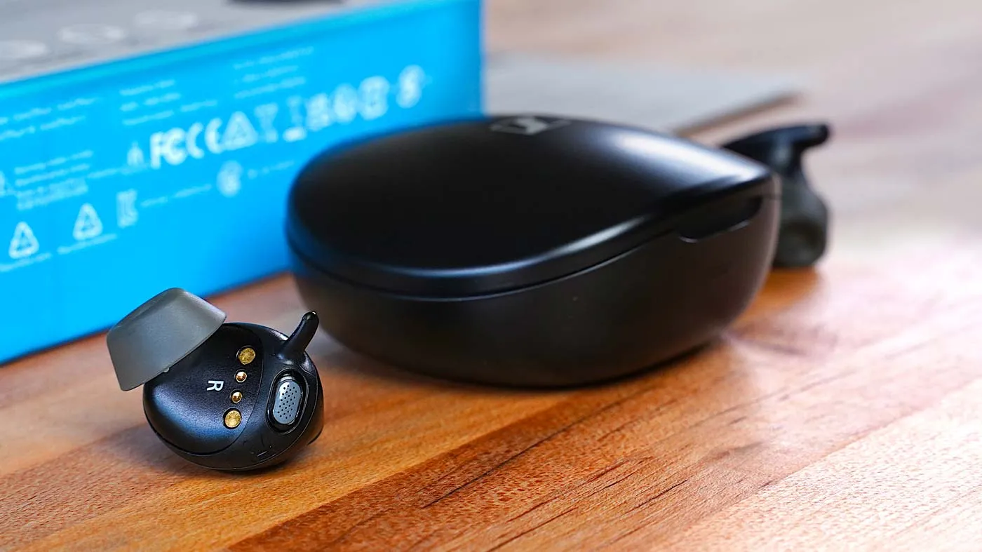 Sennheiser's new Conversation Clear Plus true wireless stereo earbuds.