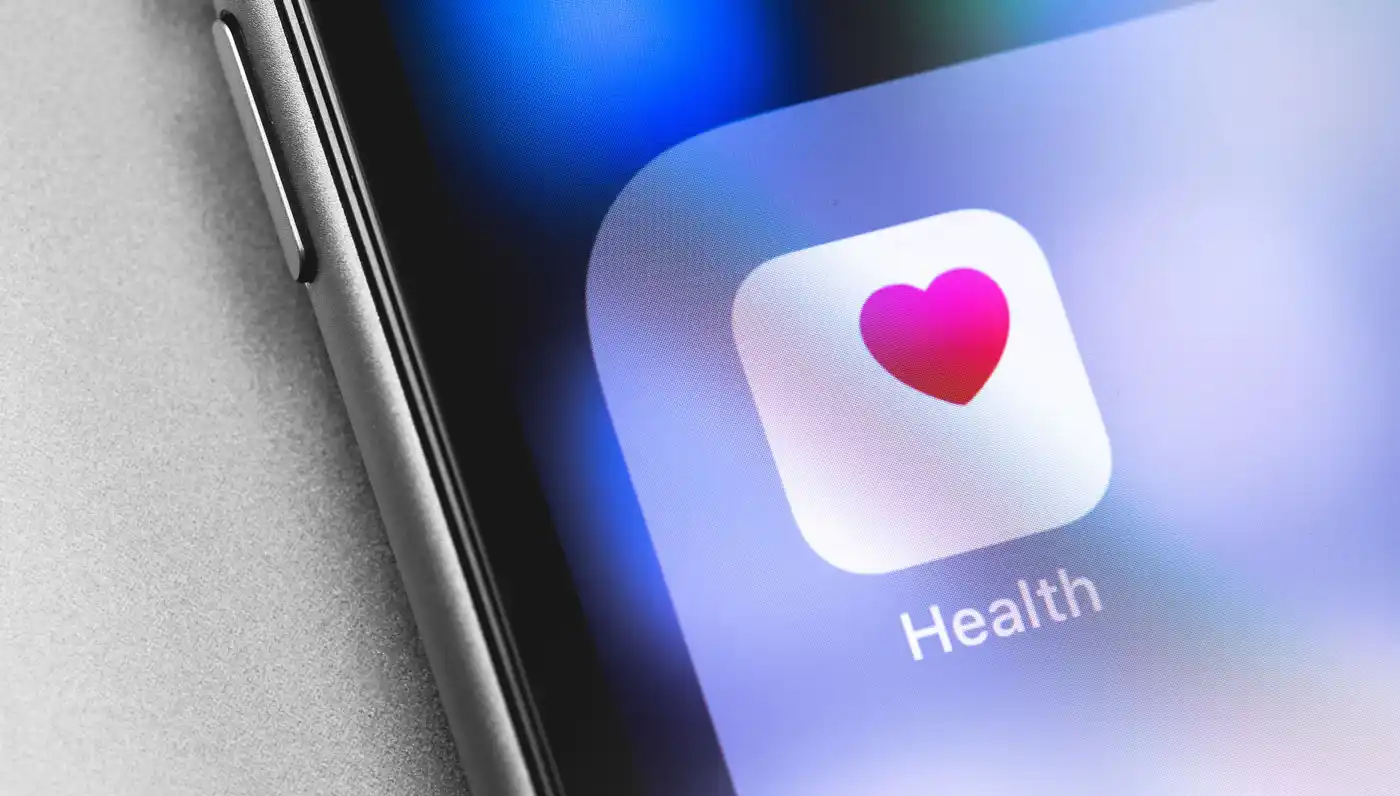 Open the Apple Health App by clicking on the app icon with a red heart.