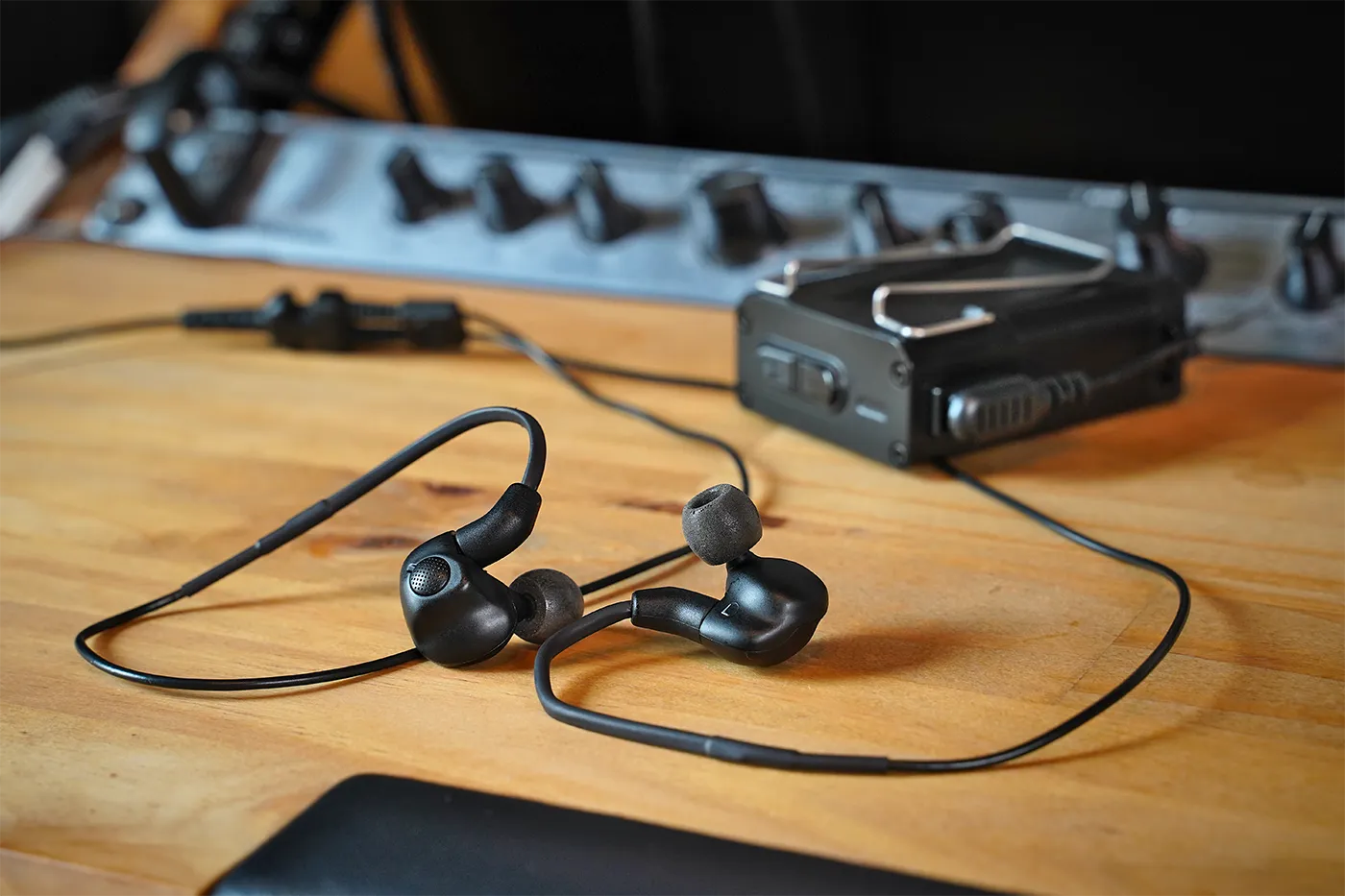 3DME In-Ear Monitoring System next to the bodypack