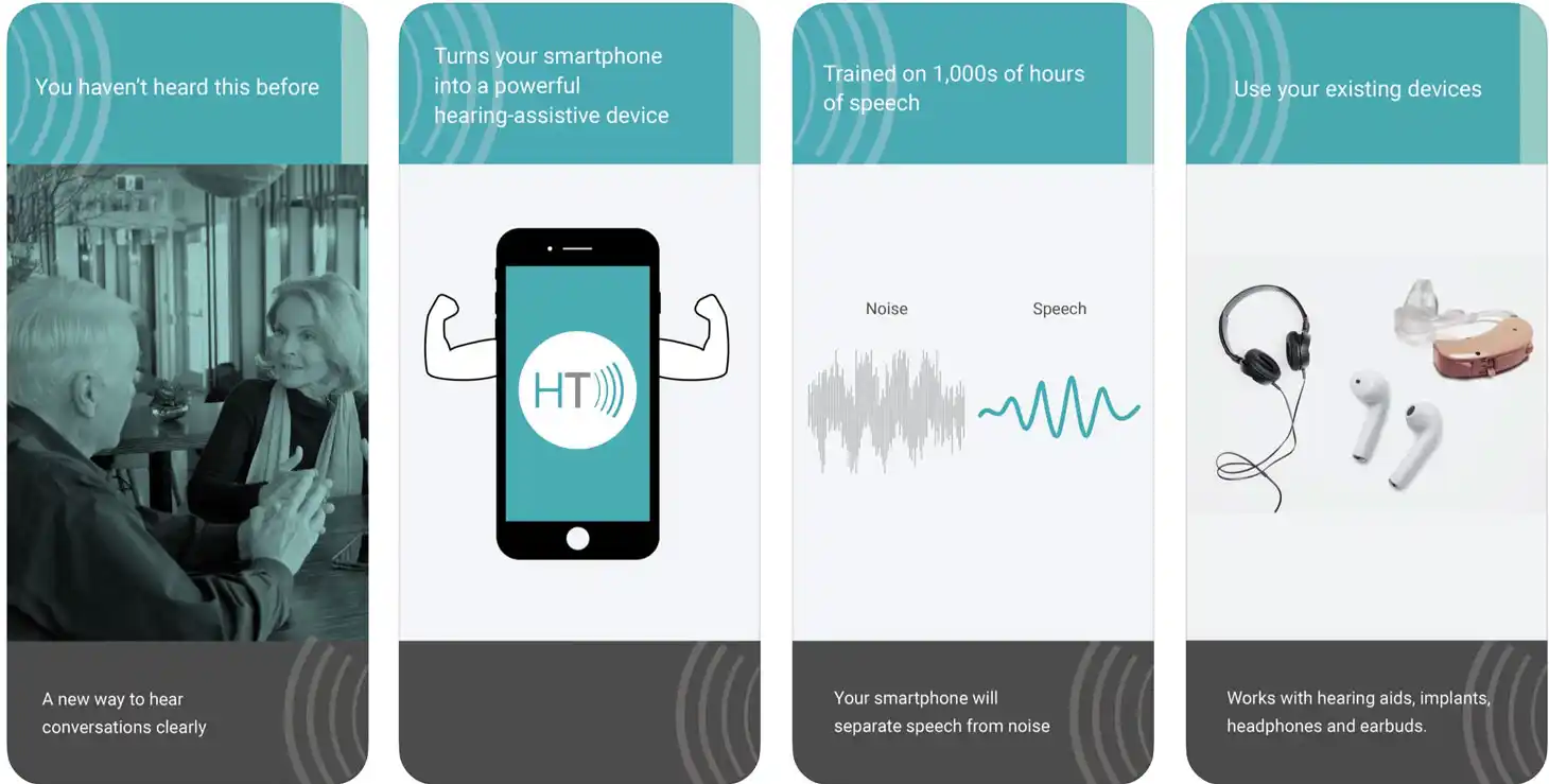 Screenshots from HeardThat's iOS app.