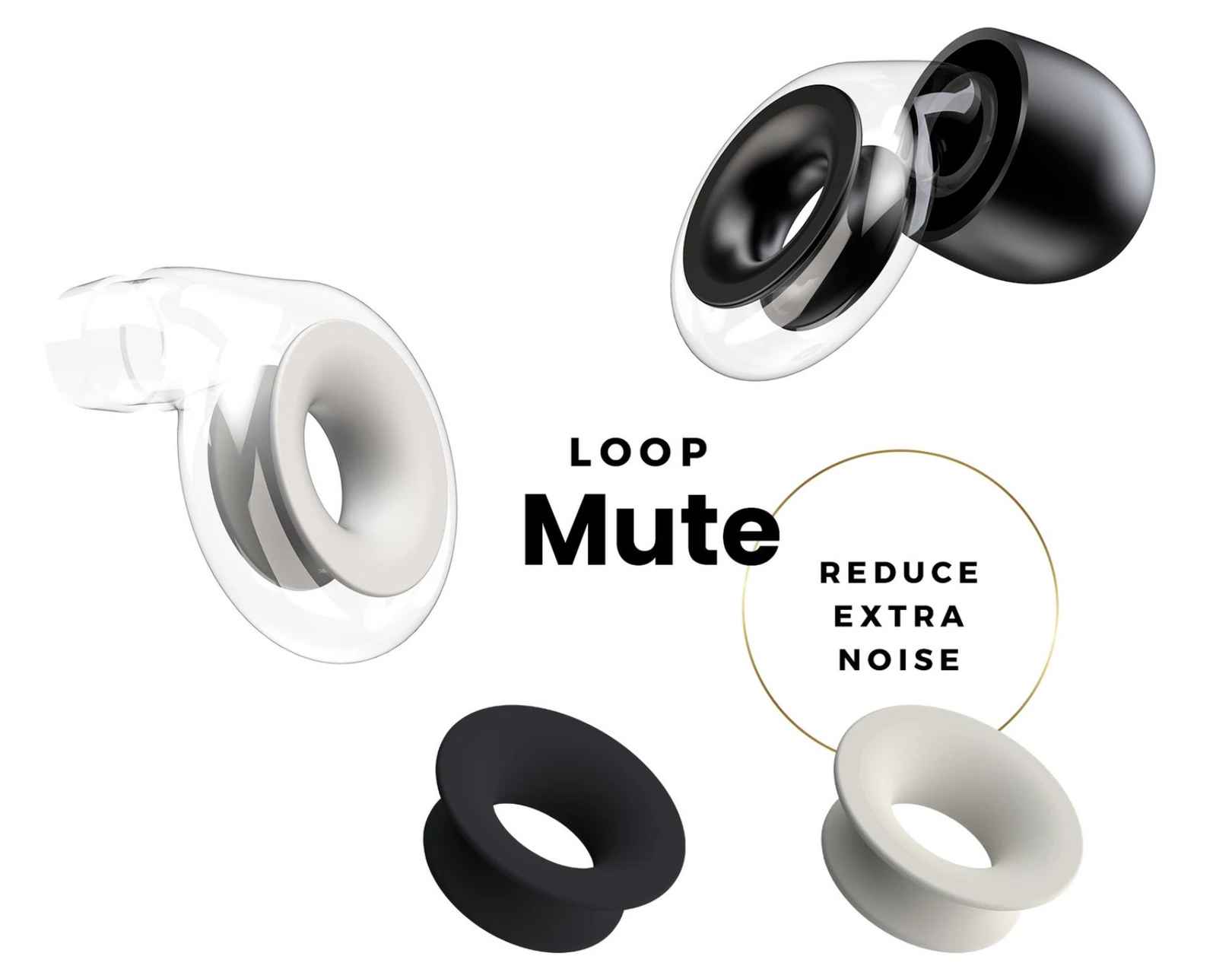 Loop Mutes provide an extra 5 dB of sound reduction.