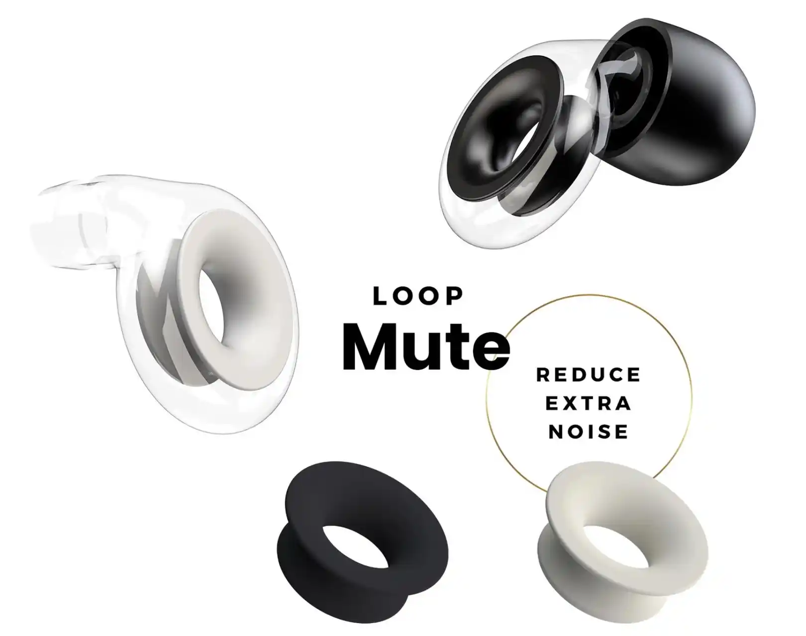 Loop Mutes provide an extra 5 dB of sound reduction.