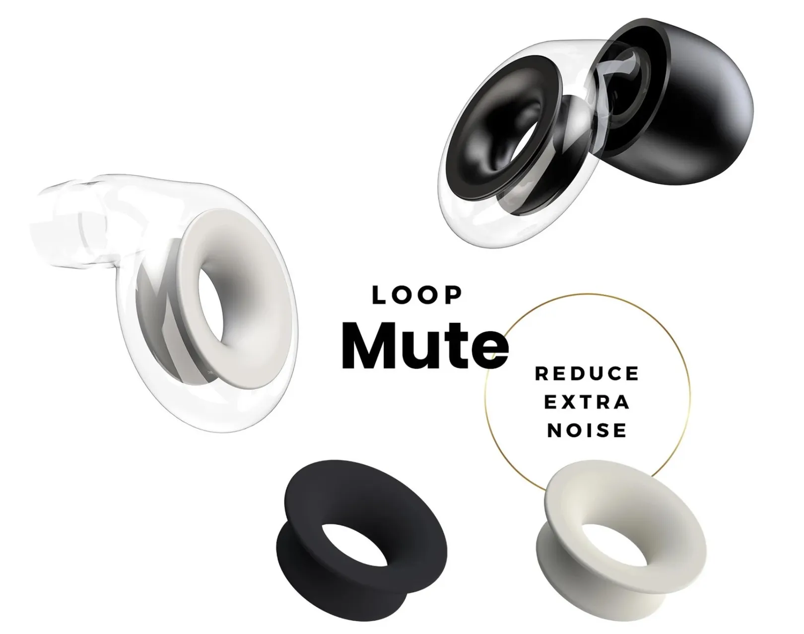 Loop Mutes provide an extra 5 dB of sound reduction.