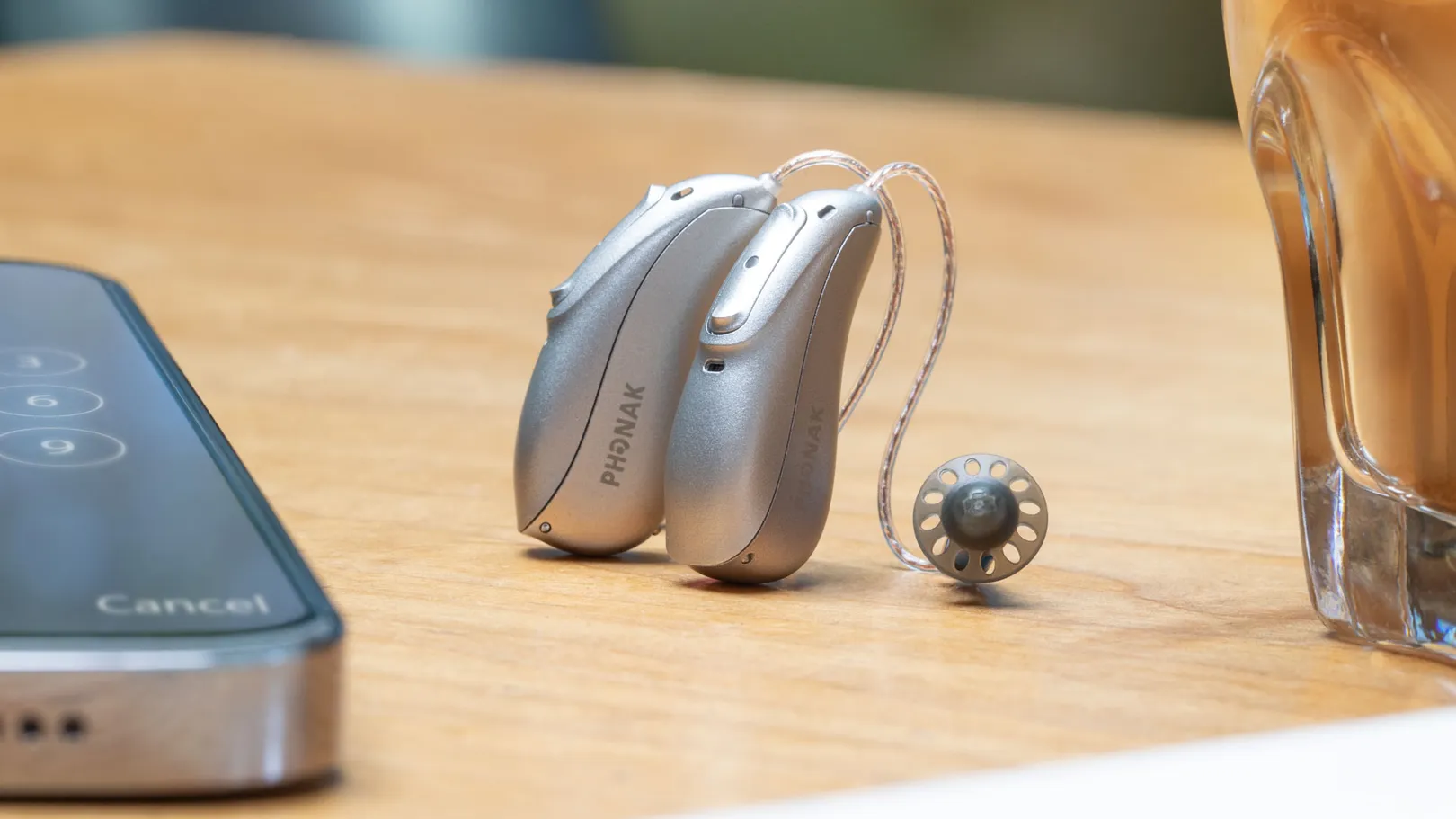 Phonak Audéo Lumity receiver-in-canal (RIC) hearing aids.