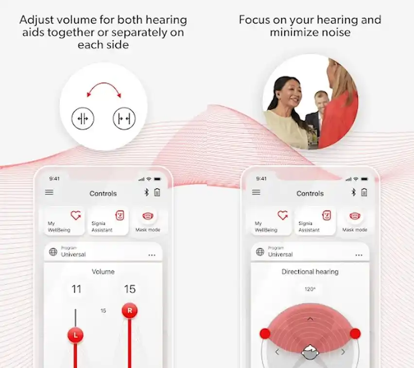 The Signia companion app helps you control your Signia hearing aids from your phone.