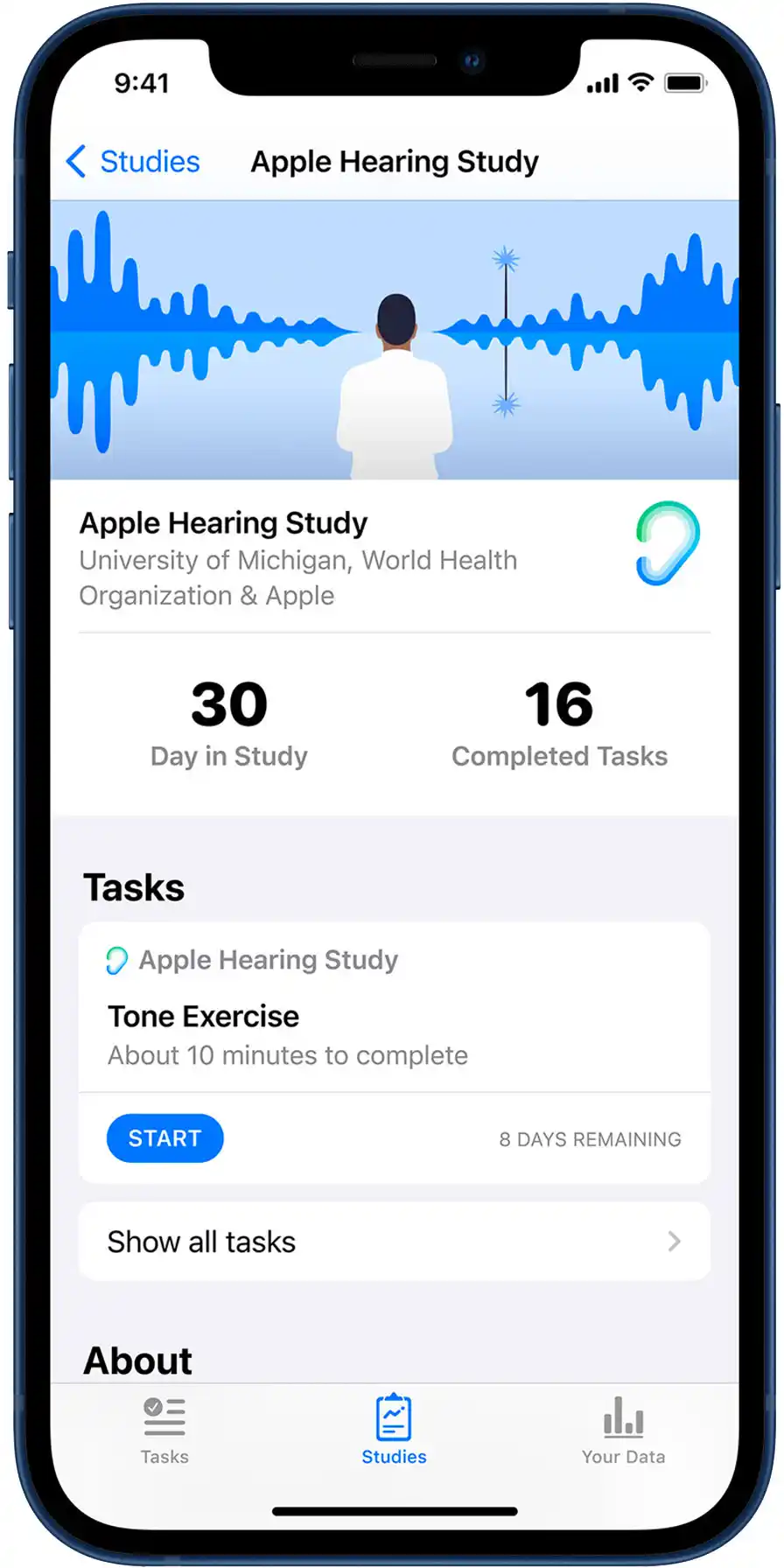 A screenshot from the Apple Research app.