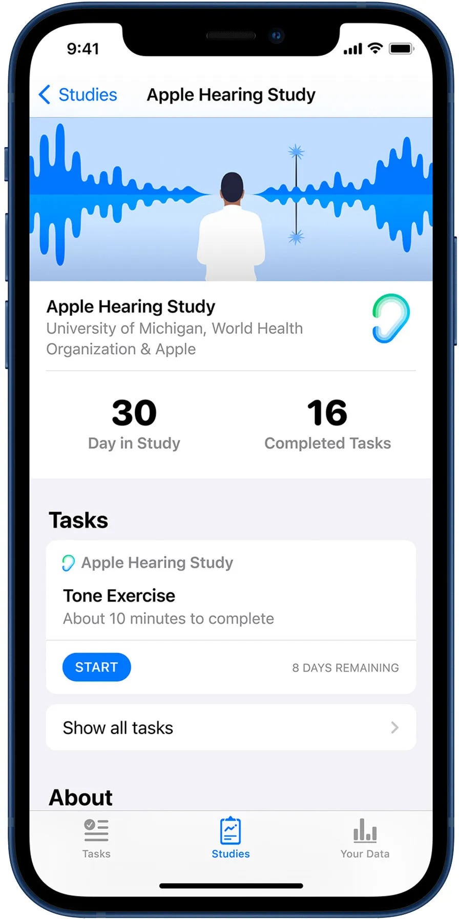 A screenshot from the Apple Research app.