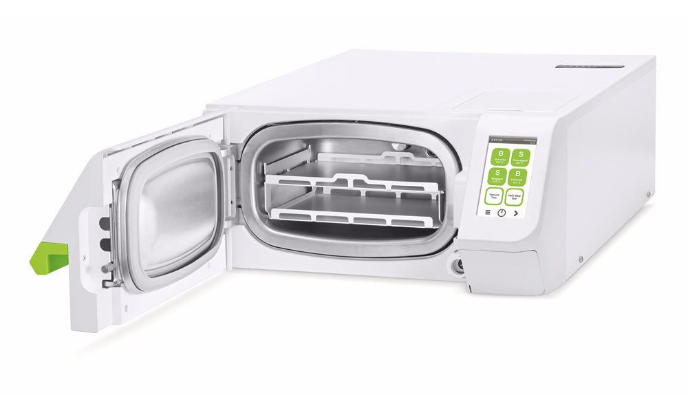 Autoclave Lisa Mini com a porta aberta