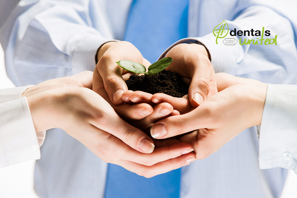 Juntos podemos marcar la diferencia a la vanguardia de #dentalsunited se vuelve verde.