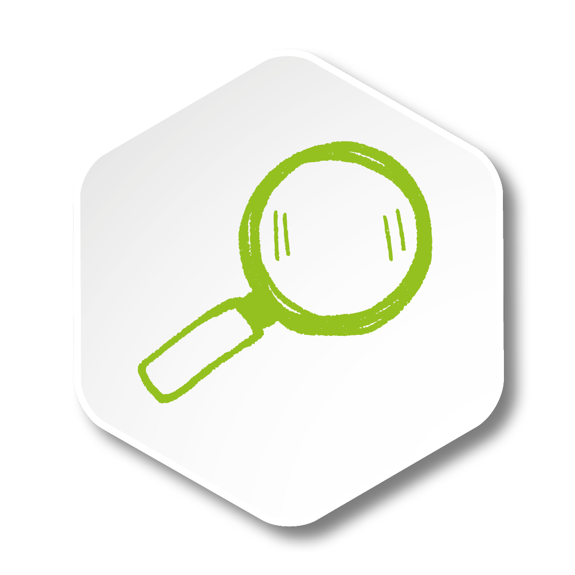 IPC cycle icon: magnifying glass