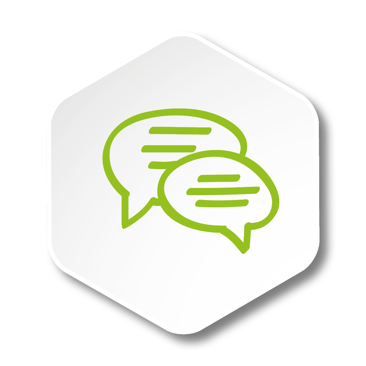 IPC cycle icon: speech bubbles