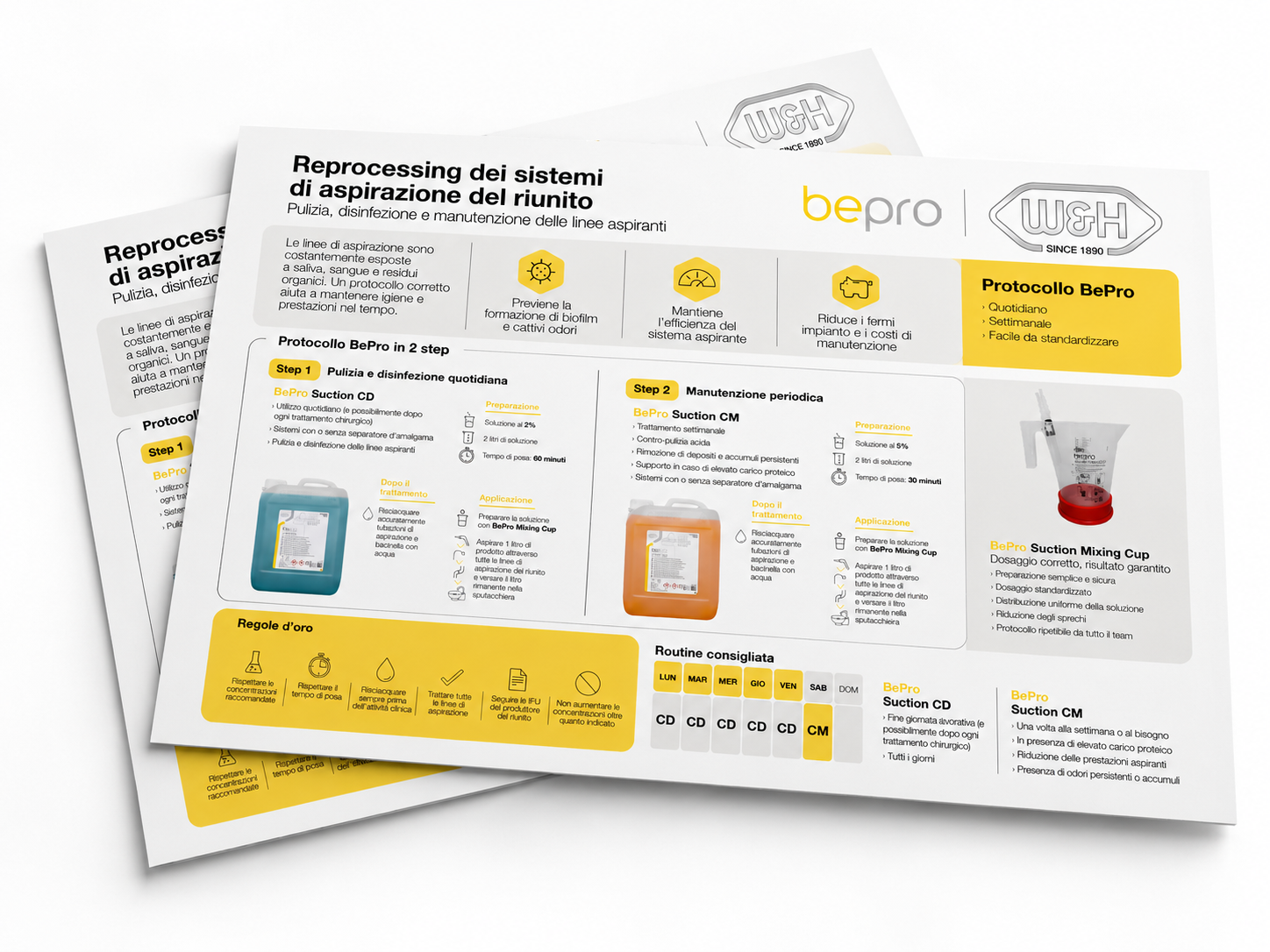 Pulizia e disinfezione dei sistemi di aspirazione del riunito