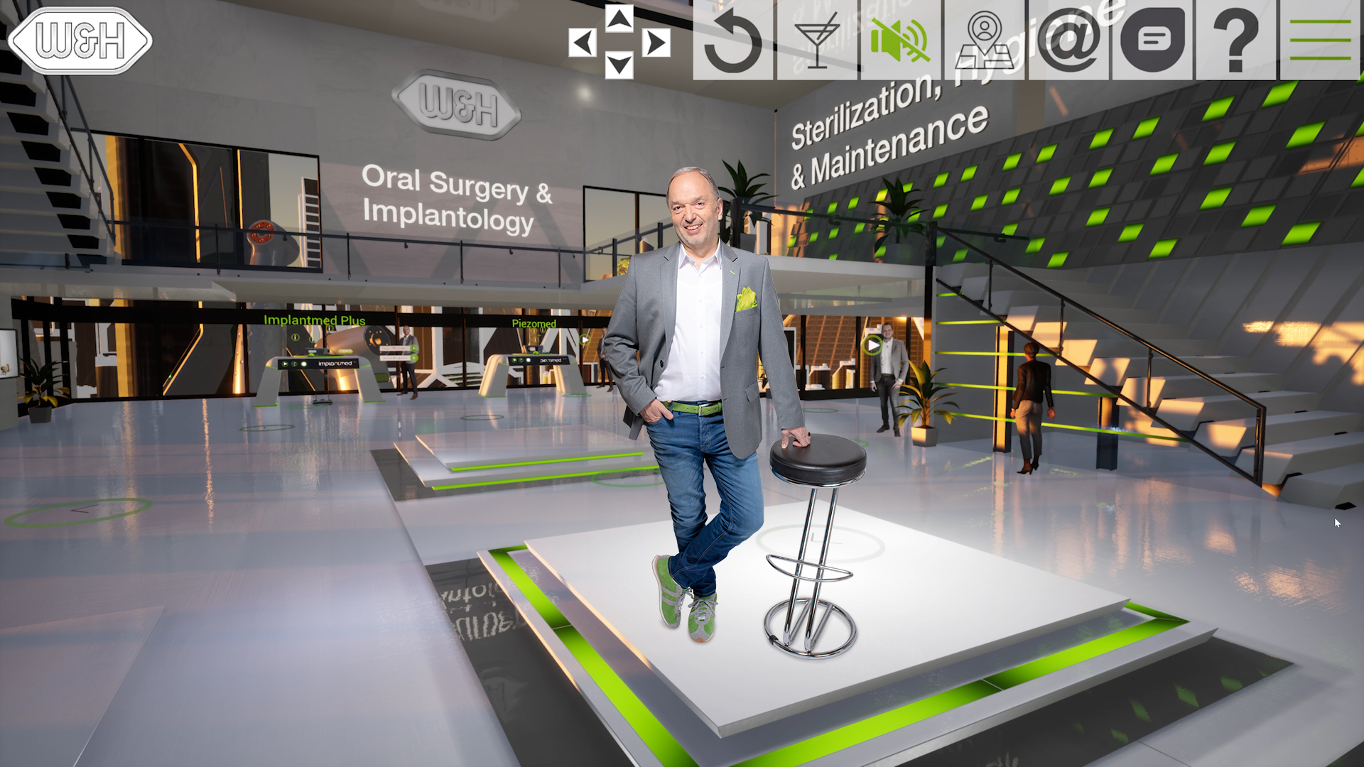The virtual brand world is modelled on the W&H headquarters. In the image: W&H President Peter Malata The virtual brand world is modelled on the W&H headquarters. In the image: W&H President Peter Malata