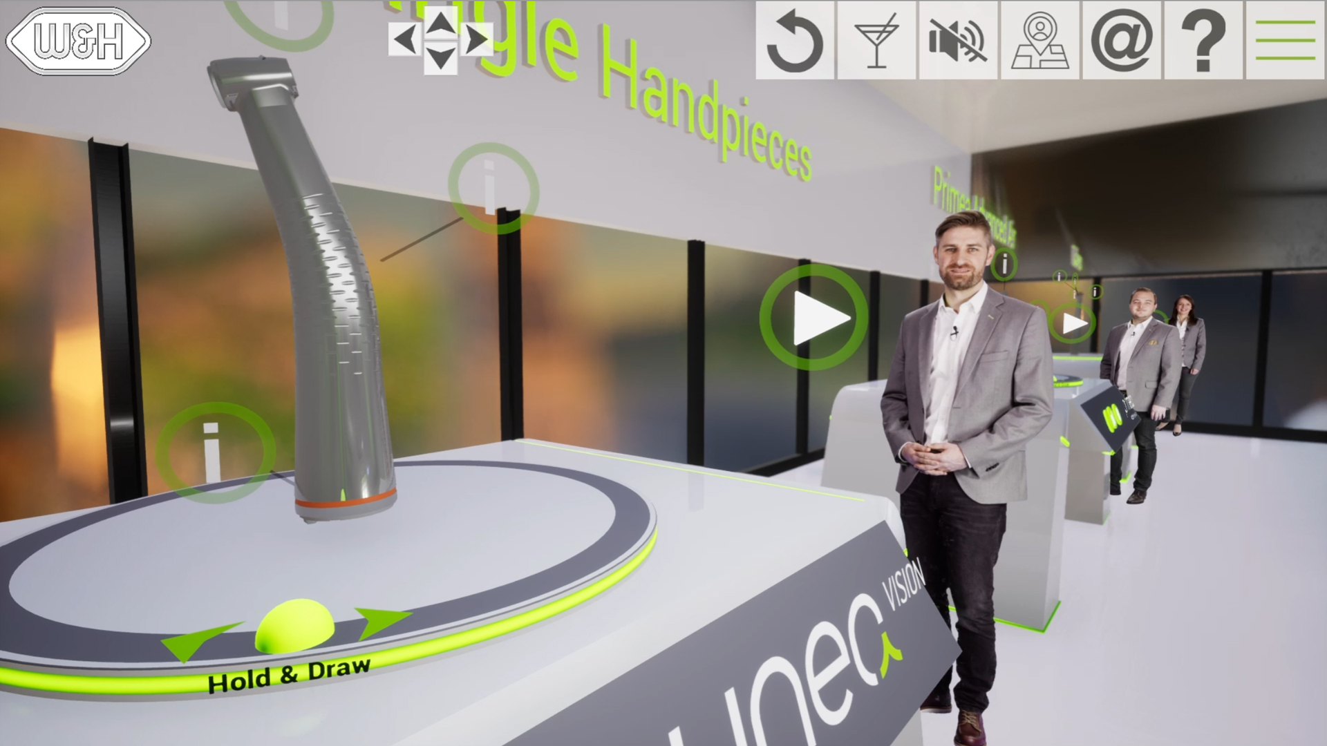 W&H product managers deliver detailed background information on the products in the form of digital avatars.