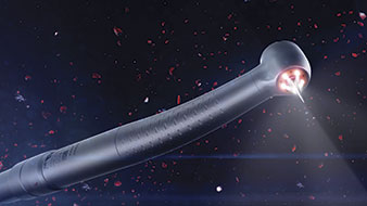 Equipped with a 5x Ring LED+, the Primea Advanced Air Turbine offers dentists an excellent and shadow-free view of the treatment site.