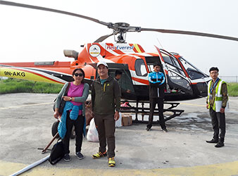 Helicopter landing pad on 3,440 m