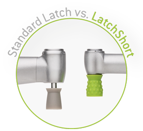 Standart mandal sistemine kıyasla yeni Proxeo TWIST LatchShort Polishing System