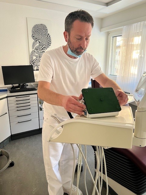 Vorbereitung Behandlung mit Containersystem