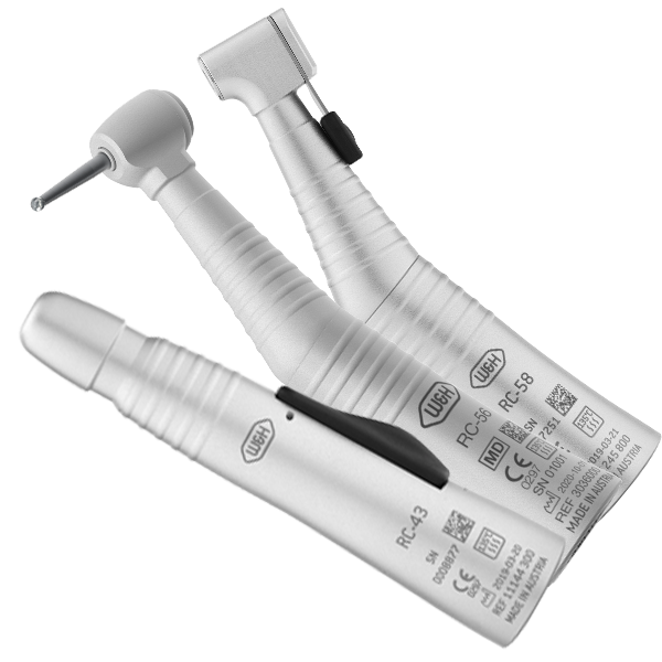 RC straight and contra-angle handpieces RC-56, RC-58, RC-43