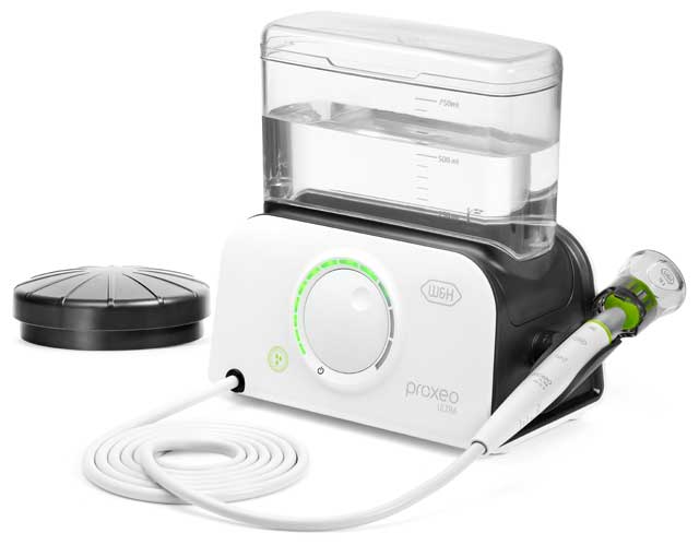 The Proxeo Ultra piezo scaler PB-530: Simple tip exchange with one of a kind quick chucking system, added flexibility with wireless foot control and the option of treating patients with pacemakers without any concern.