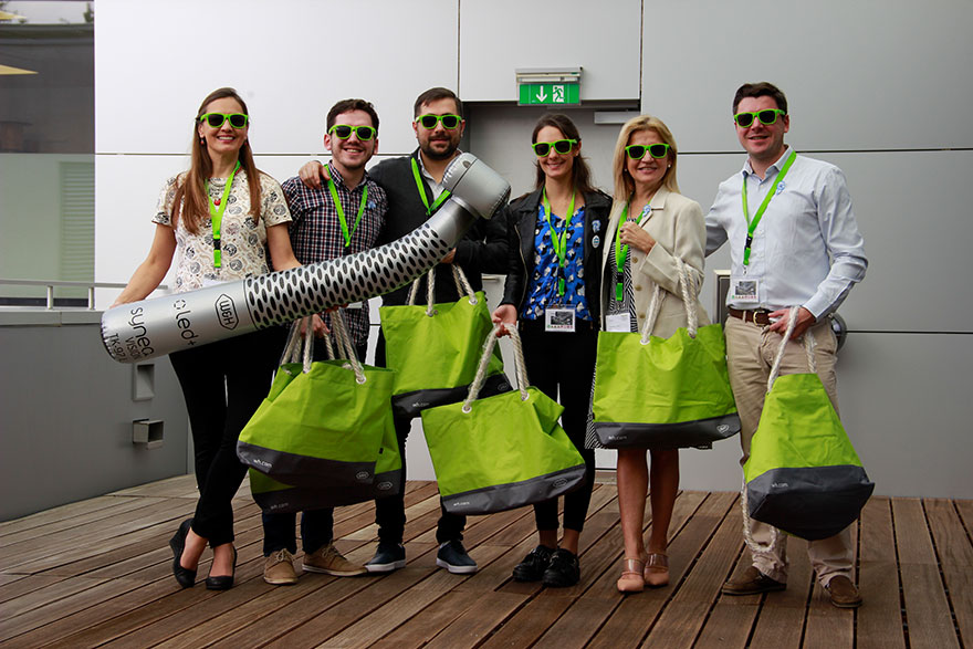 Lucky winners – Dr Jorge Nicolás Zancarini Suárez (right) and colleagues could hardly believe their luck when they won the trip to Salzburg.