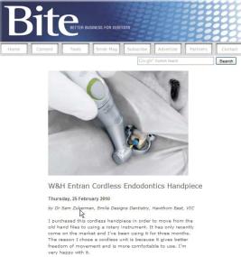 Entran - cordless Endodontics handpiece