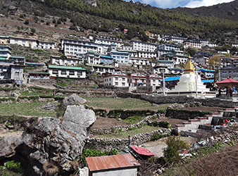 Mountain village Namche Bazar