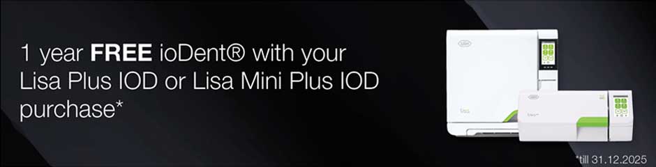 ioDent® for free ad with Lisa and Lisa Mini sterilizers