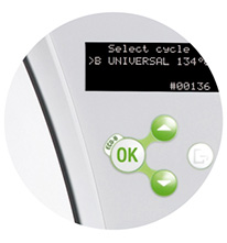 Autoclave Lina, práctico teclado numérico 