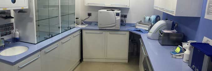 Reprocessing area. Good size and functional