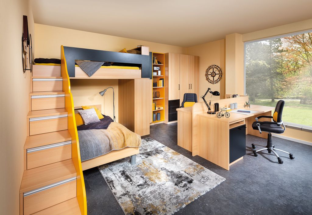 Jugendzimmer mit Hochbett