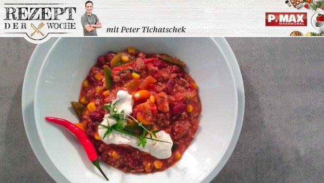 Feuriges Chili Con Carne Rezept.