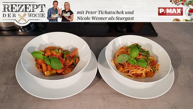Spaghetti mit Melanzanisugo.