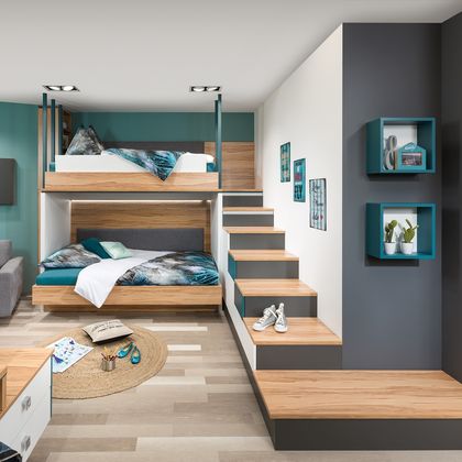 Jugendzimmer mit Hochbett