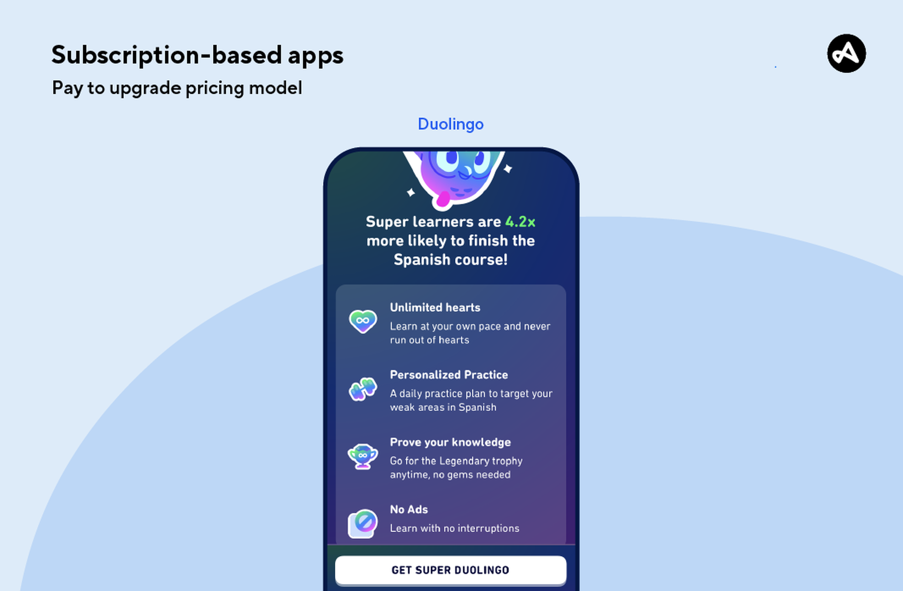 An example of a pay-to-upgrade pricing model