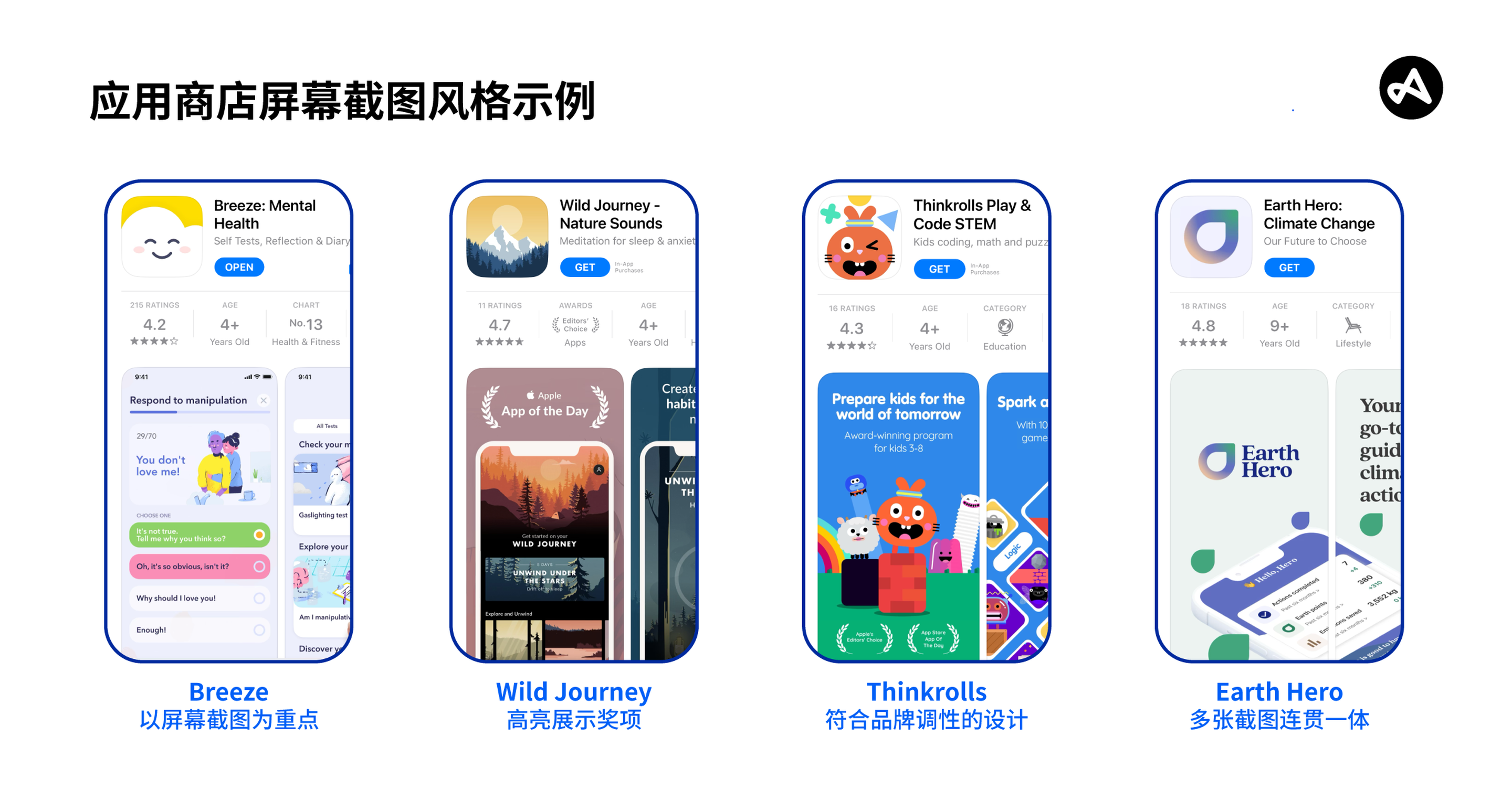 app store screenshot examples