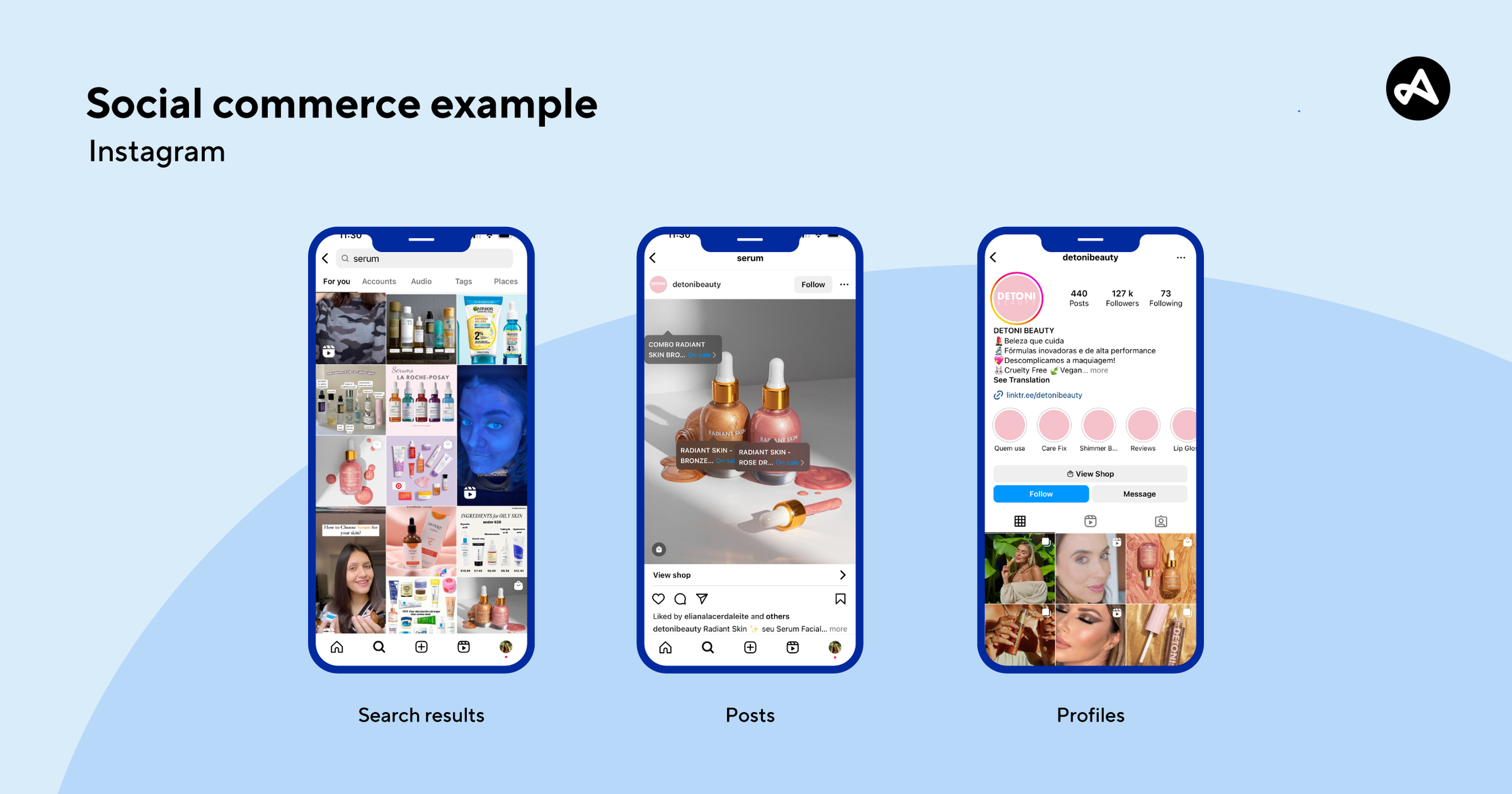 Social commerce examples from mobile apps.