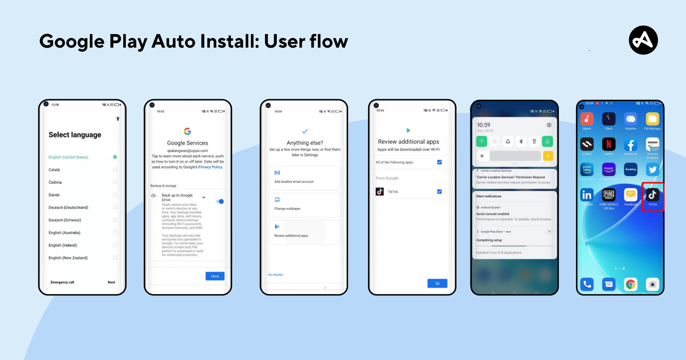 Google Play Auto Install user flow