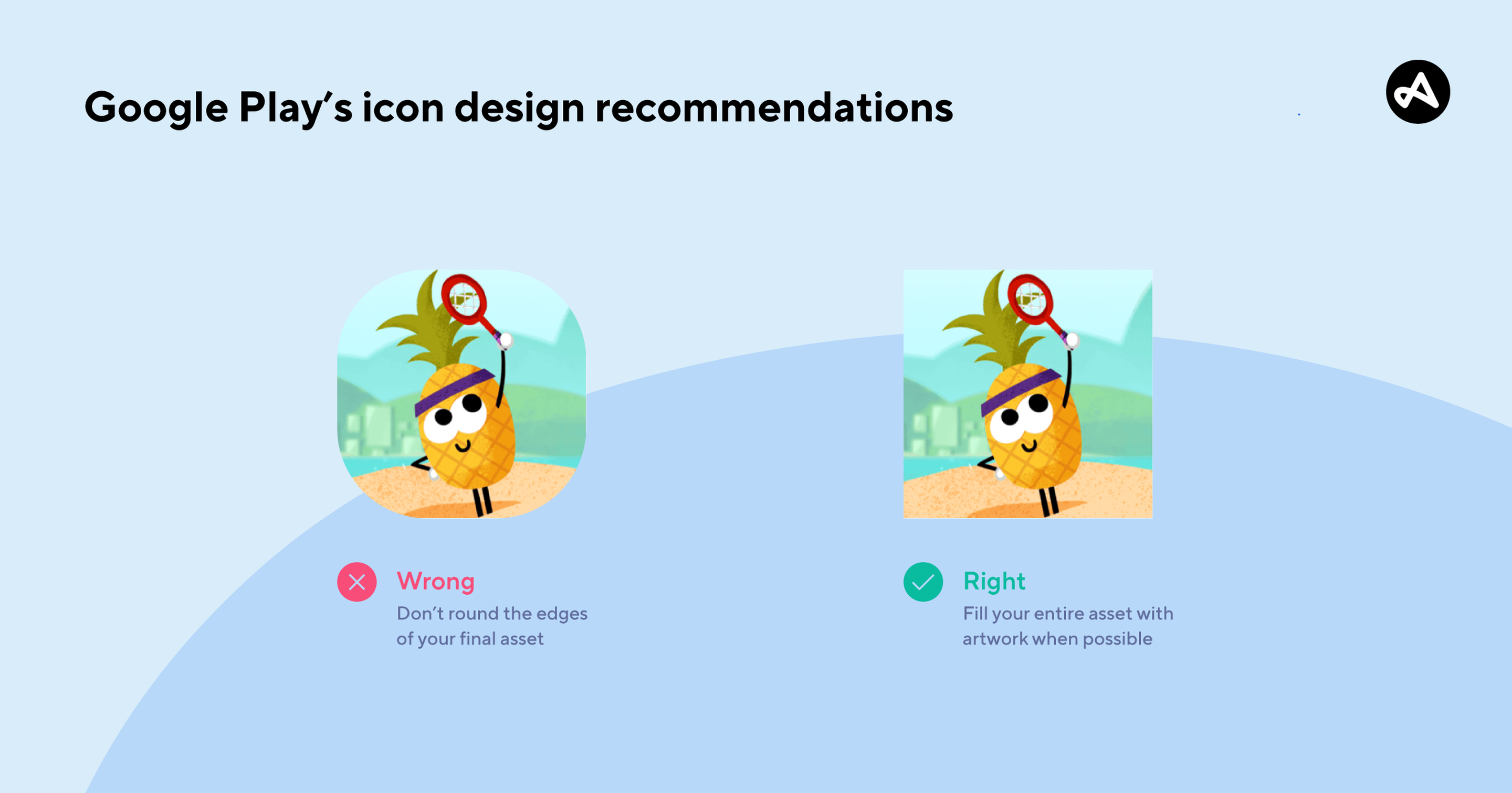 Google Play app icon design recommendations