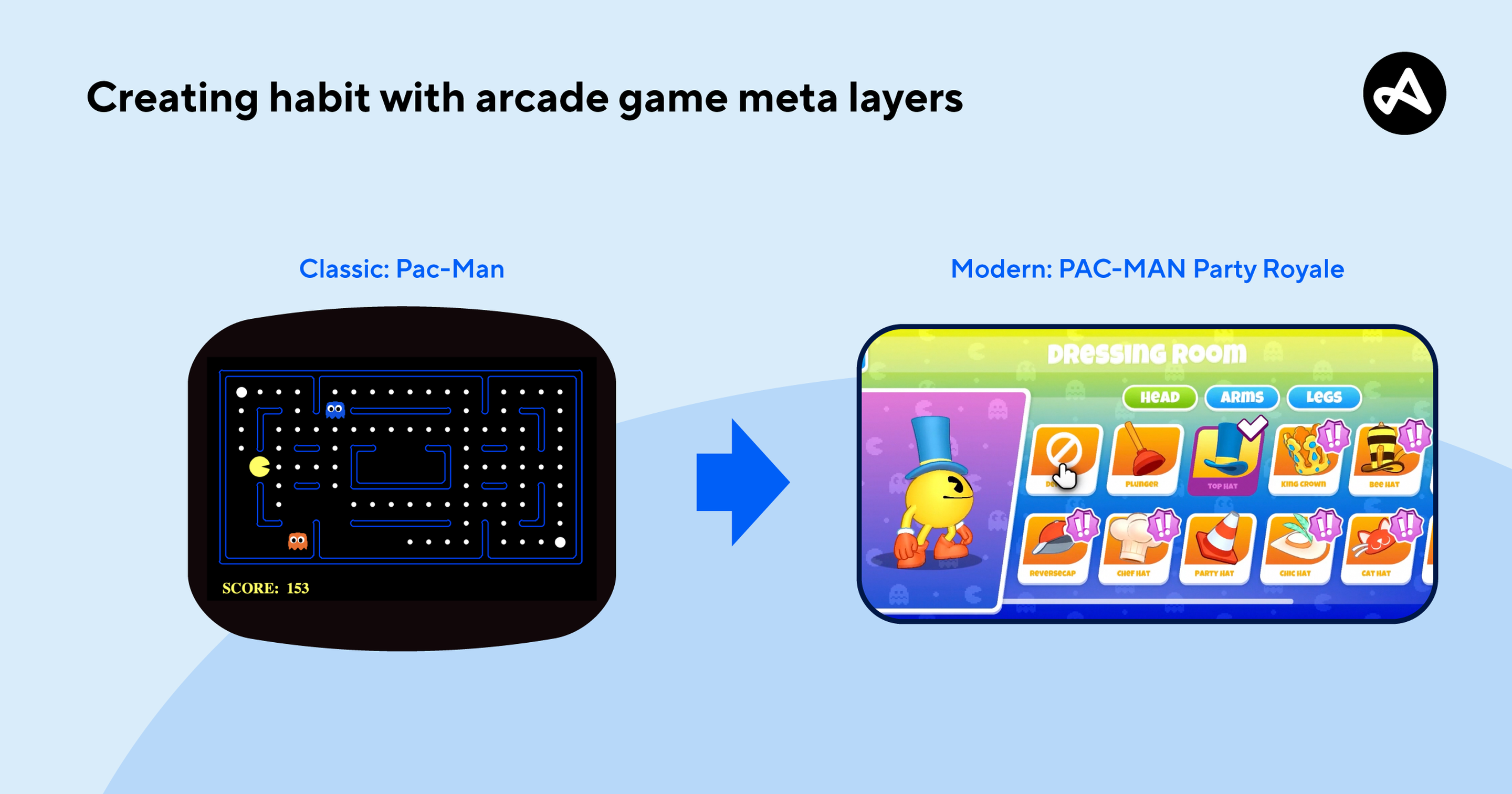 PAC-MAN Party Royale mobile arcada game example  
