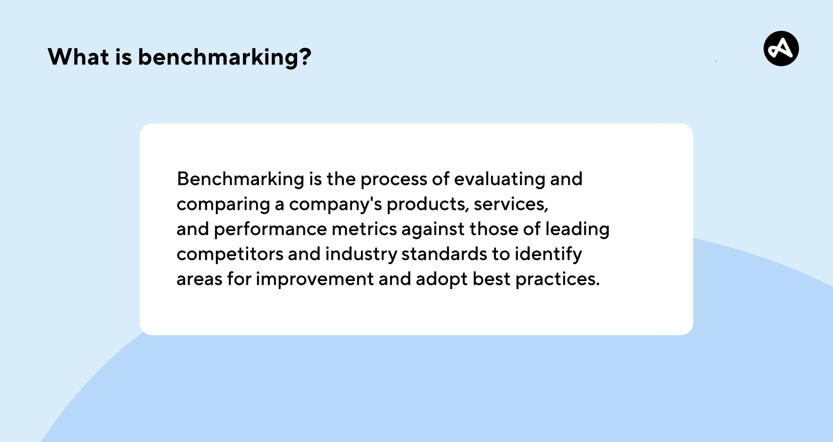 What is benchmarking? Benchmarking definition in the context of marketing.